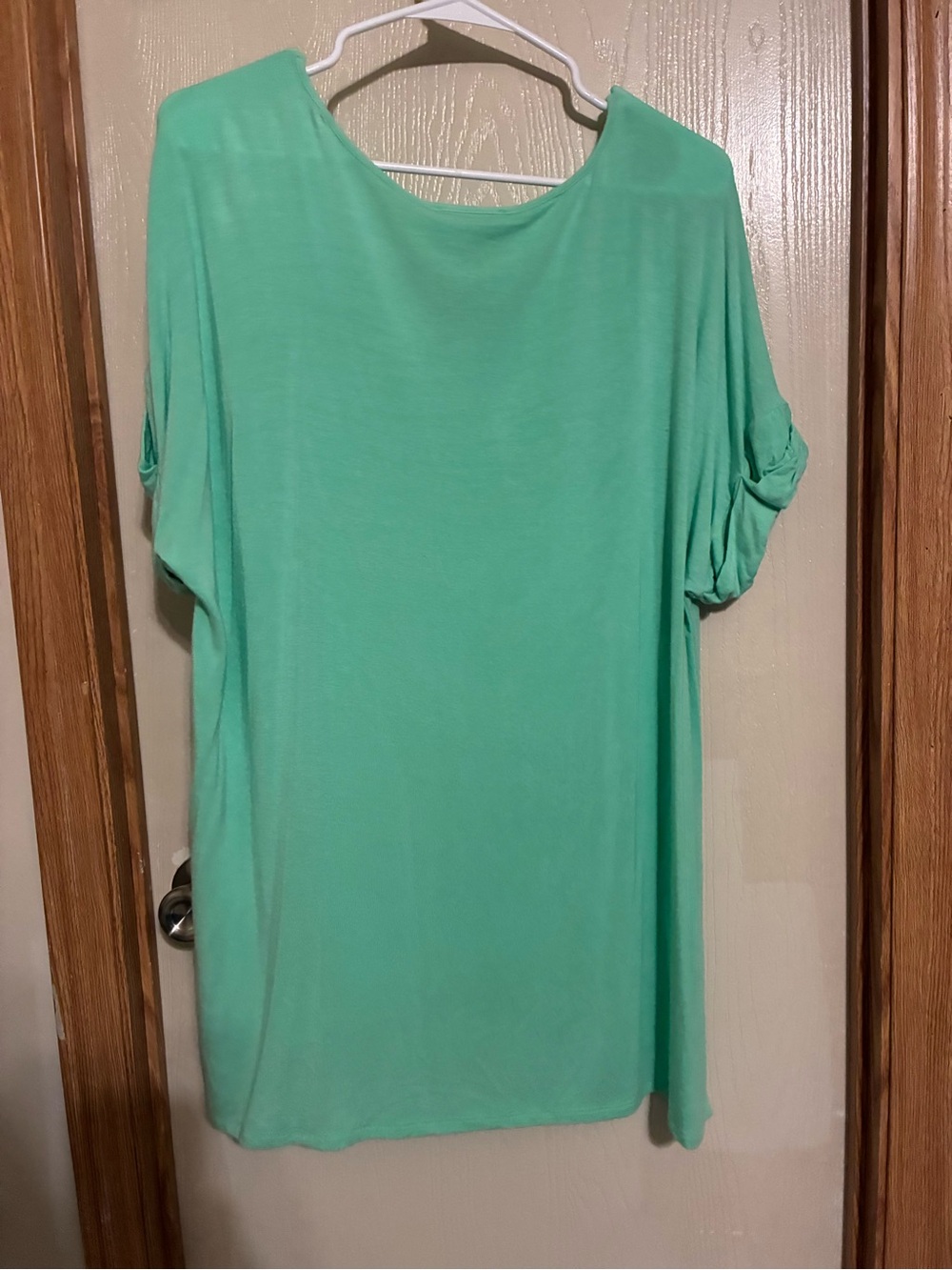 Zenana Outfitters Mint Green Short-Sleeve Tunic